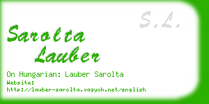 sarolta lauber business card